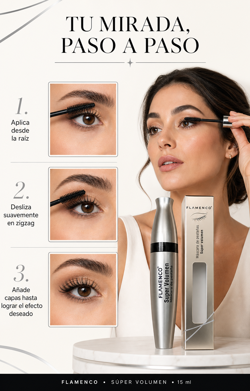 MASCARA DE PESTAÑAS Flamenco Super Volumen 2x1
