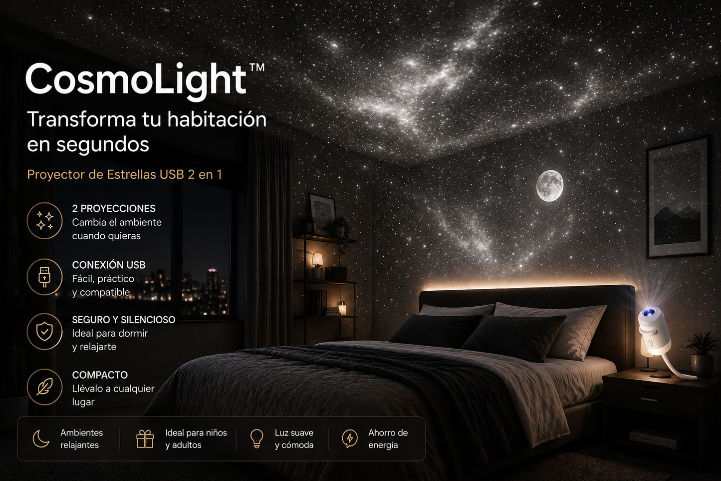 CosmoLight™ | Proyector de Estrellas